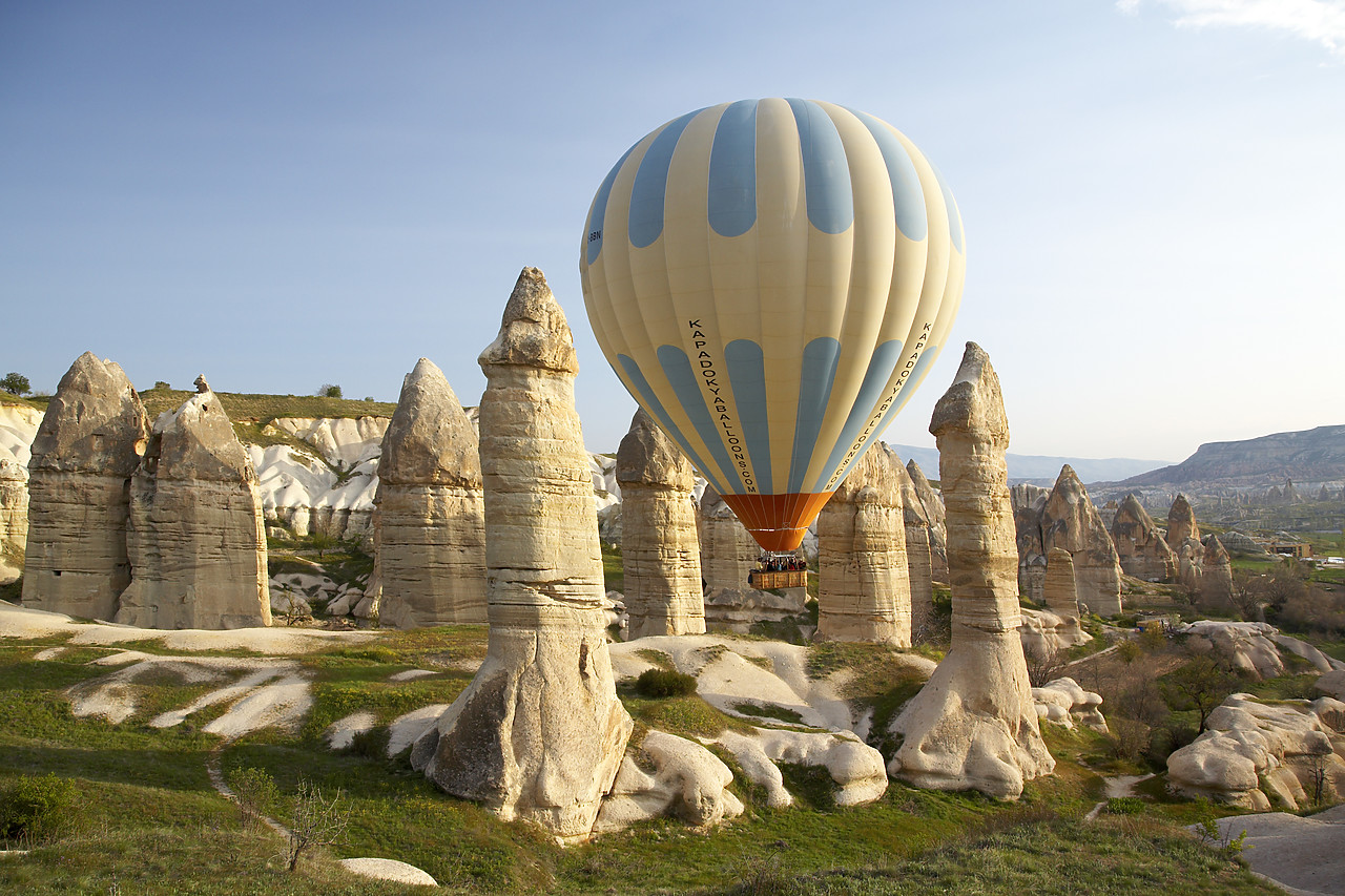 #070192-1 - Hot Air Balloon amongst Fairy Chimneys in Love Valley, near Goreme, Cappadocia, Turkey