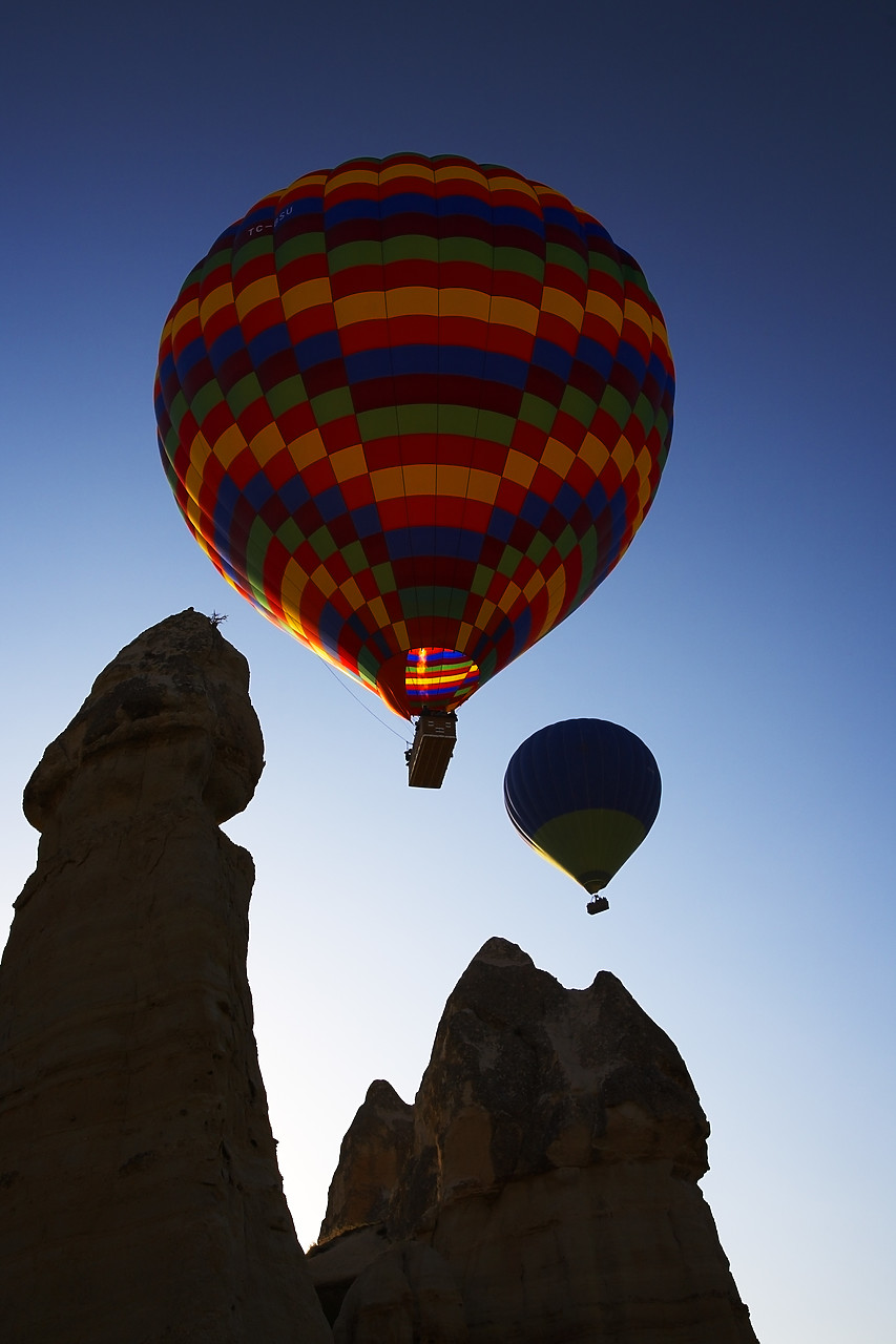 #070193-1 - Hot Air Balloon over Fairy Chimneys, near Goreme, Cappadocia, Turkey