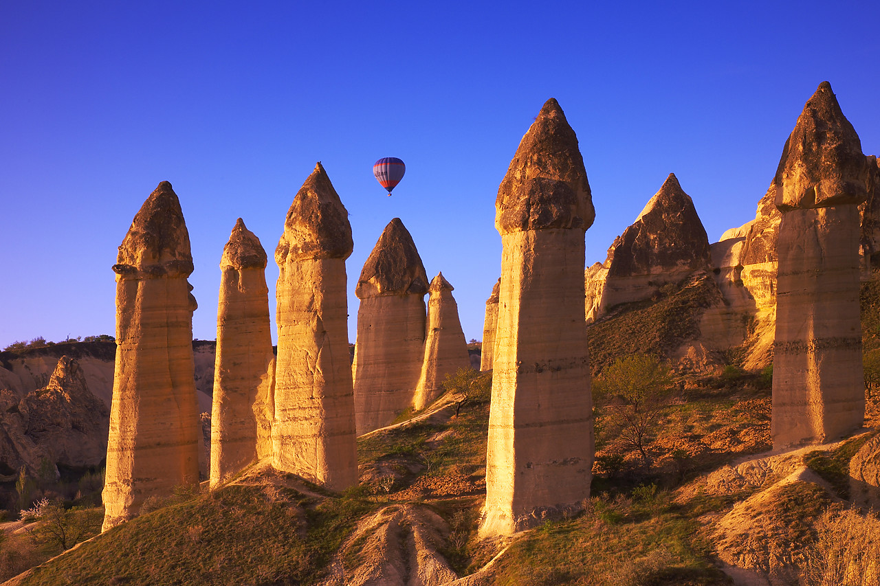 #070199-2 - Hot Air Balloon & Fairy Chimneys in Honey Valley, near Goreme, Cappadocia, Turkey