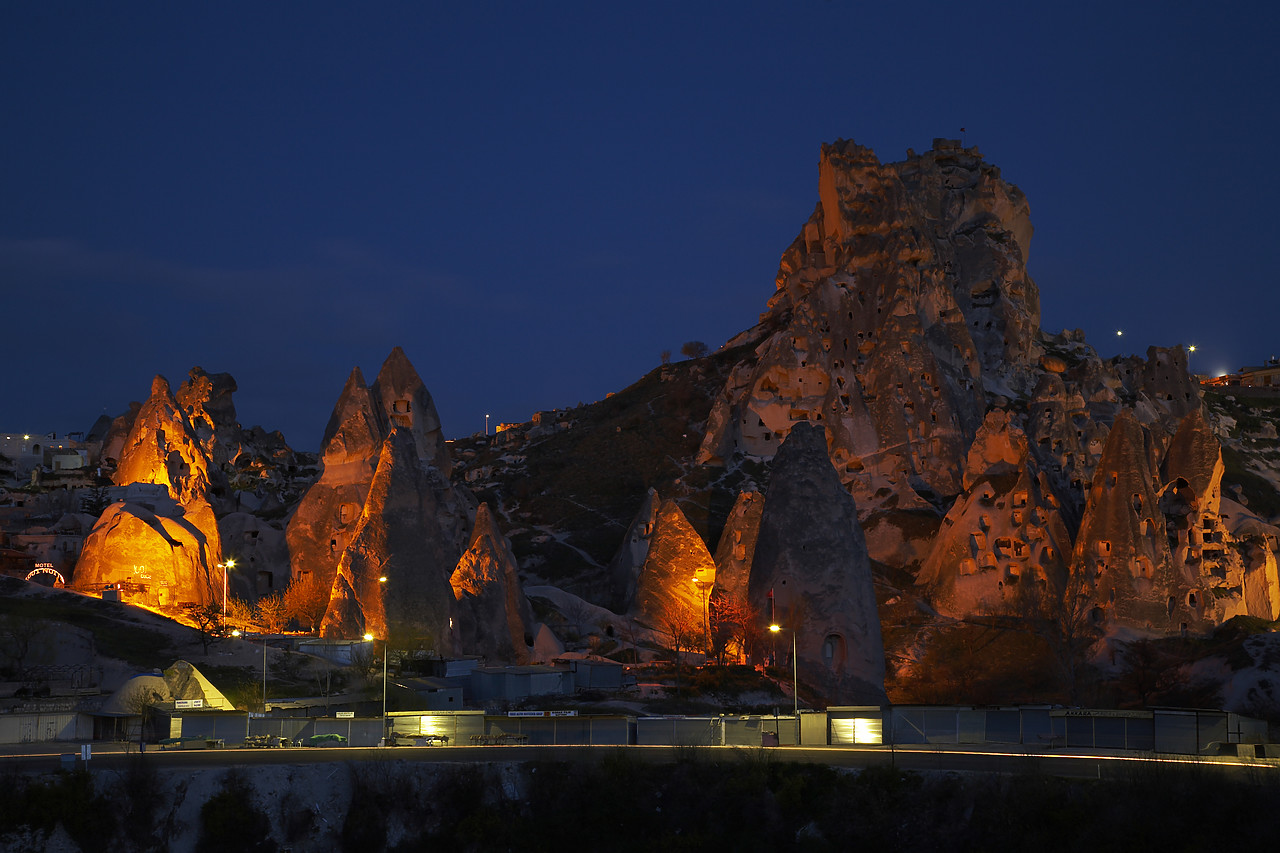 #070222-1 - Uchisar at Night, Cappadocia, Turkey