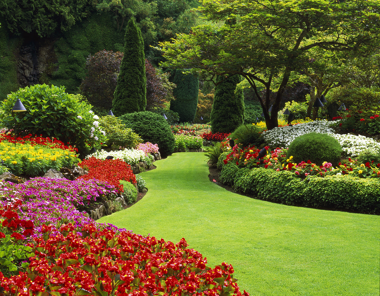 #070311-1 - The Sunken Garden, Butchart Gardens, Victoria, Vancouver Island, British Columbia, Canada