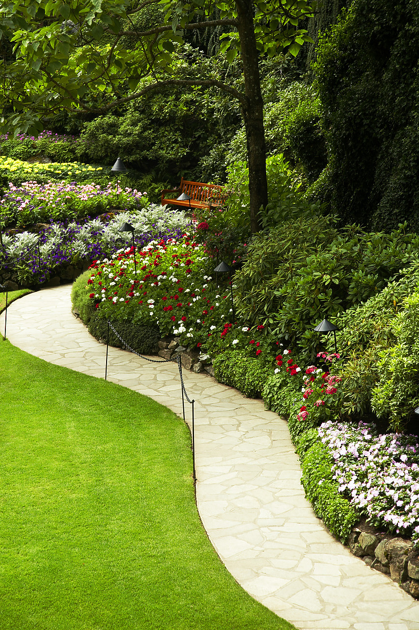 #070313-2 - The Sunken Garden, Butchart Gardens, Victoria, Vancouver Island, British Columbia, Canada