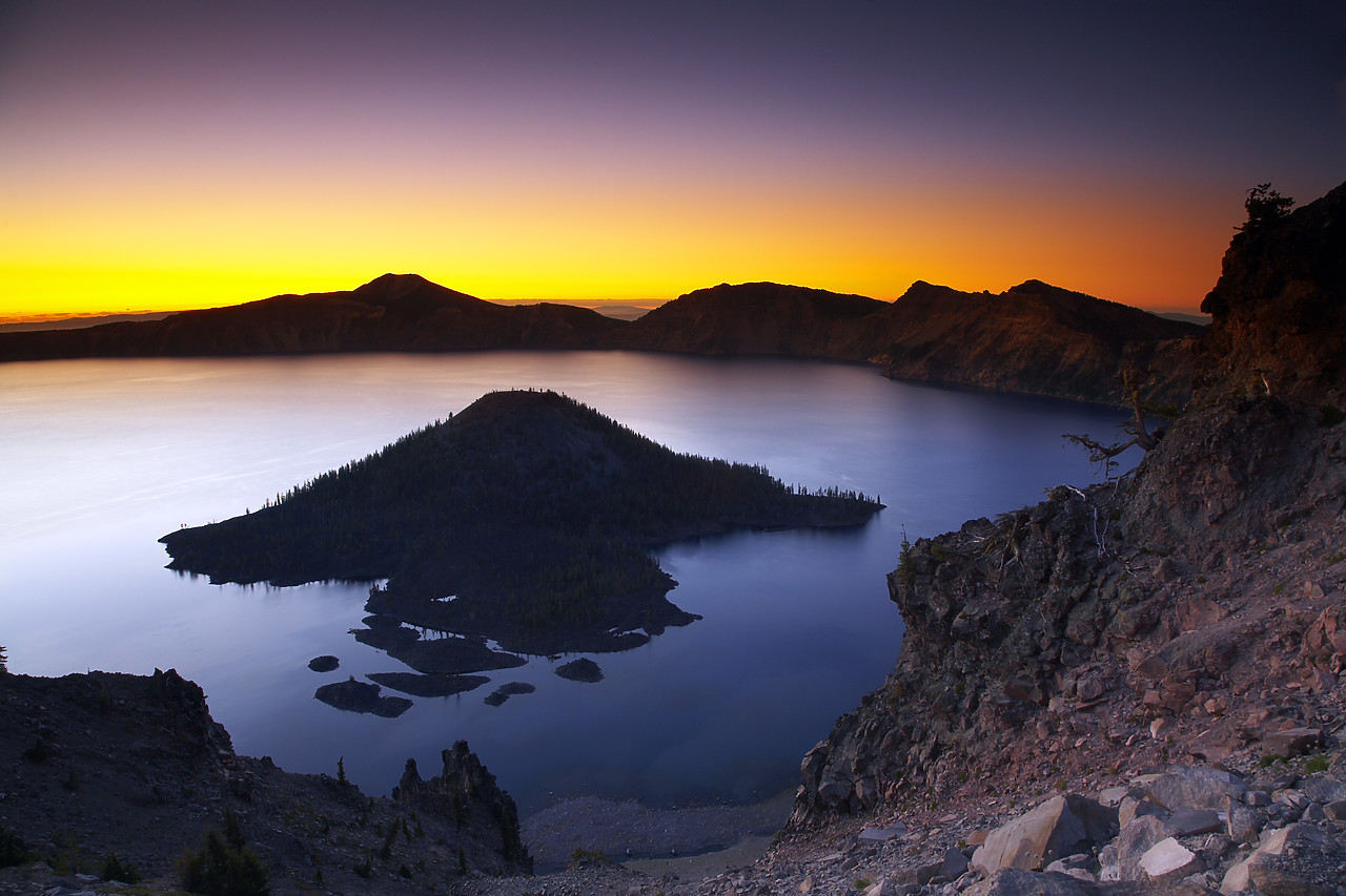 #070358-3 - Crater Lake at Sunrise, Crater Lake National Park, Oregon, USA