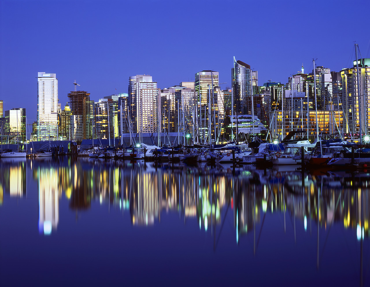 #070420-1 - Vancouver Skyline at Twilight, British Columbia, Canada