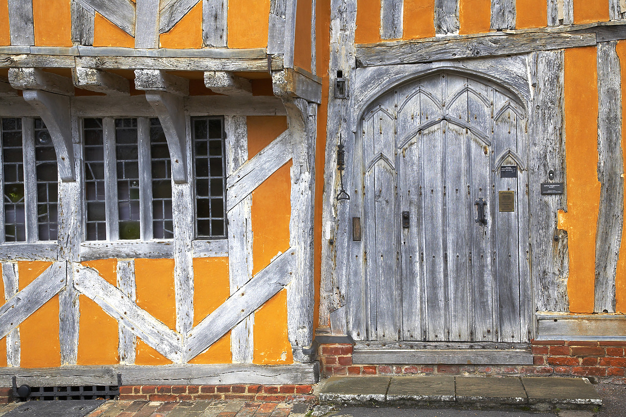 #070432-1 - Timbered Building & Door, Little hall, Lavenham, Suffolk, England