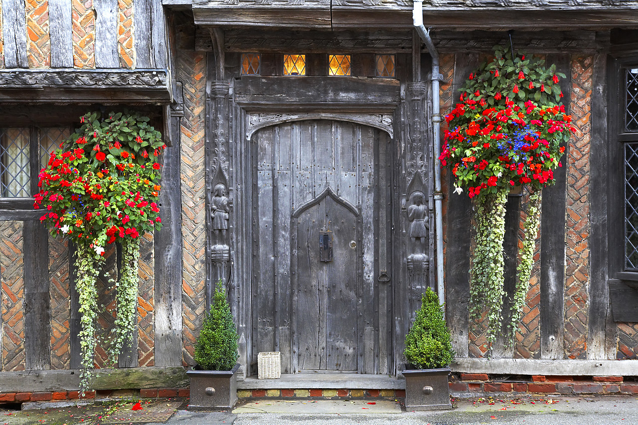 #070433-1 - Timbered Building & Door, Lavenham, Suffolk, England
