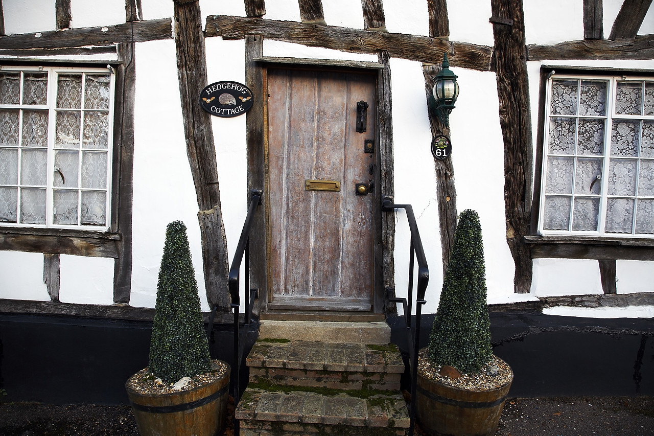 #070434-1 - Timbered Building & Door, Lavenham, Suffolk, England