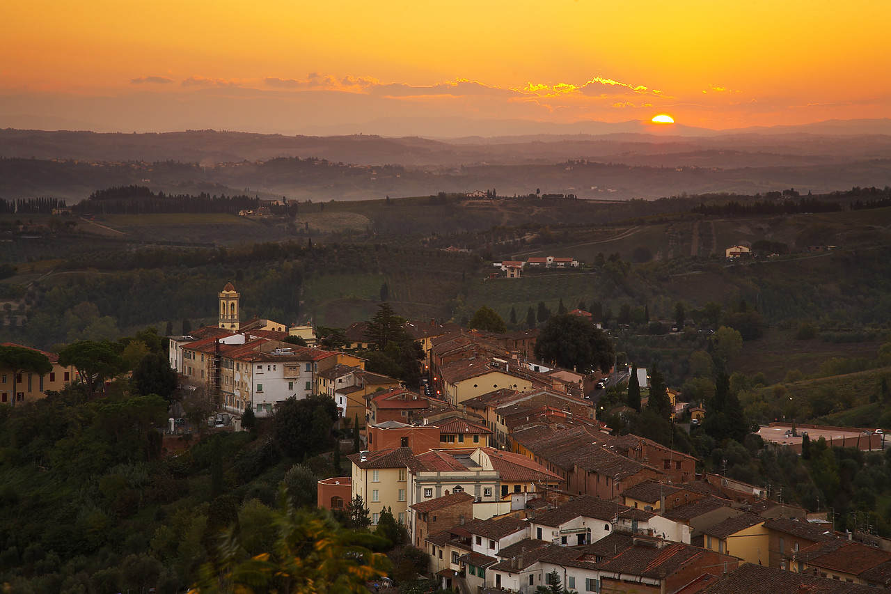 #070442-1 - Sunrise over San Miniato, Tuscany, Italy