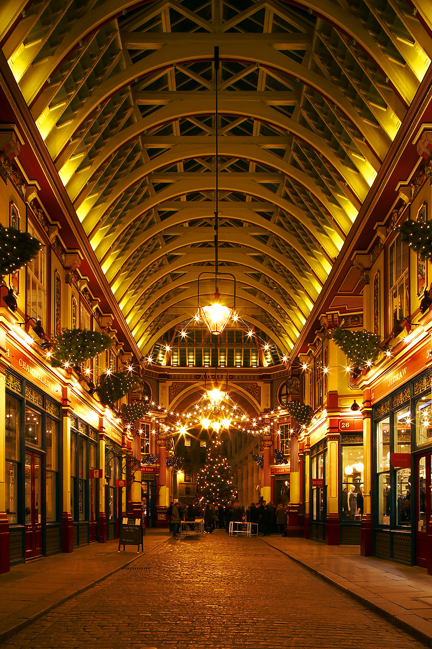 #070499-1 - Leadenhall Market at Night, London, England