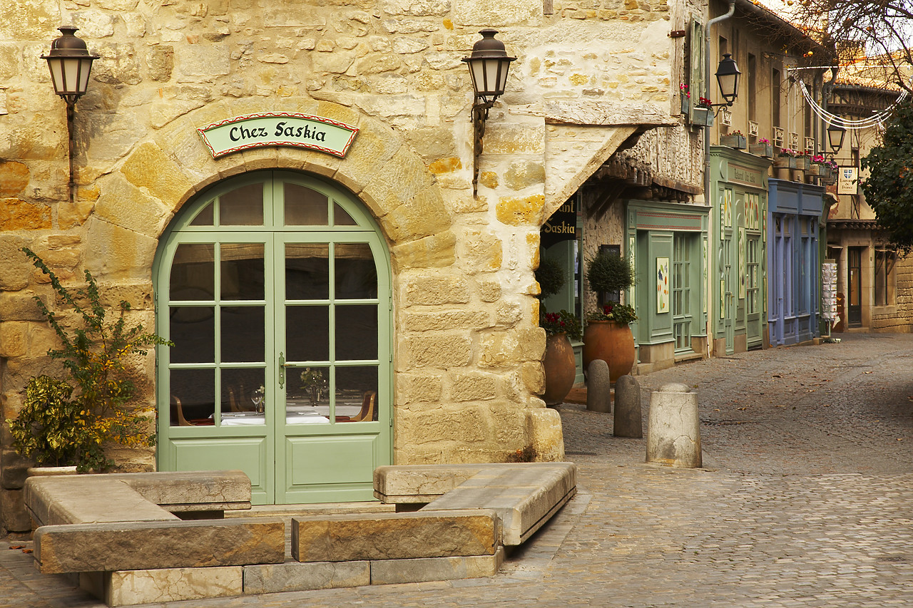 #070521-1 - Medieval Cobblestone Street, Carcassonne, France