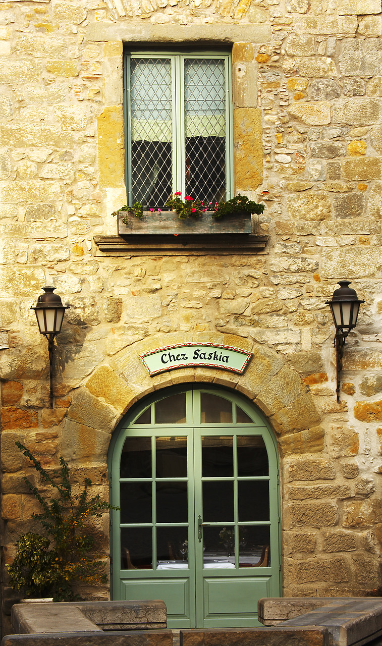 #070521-2 - Restaurant Door, Carcassonne, France