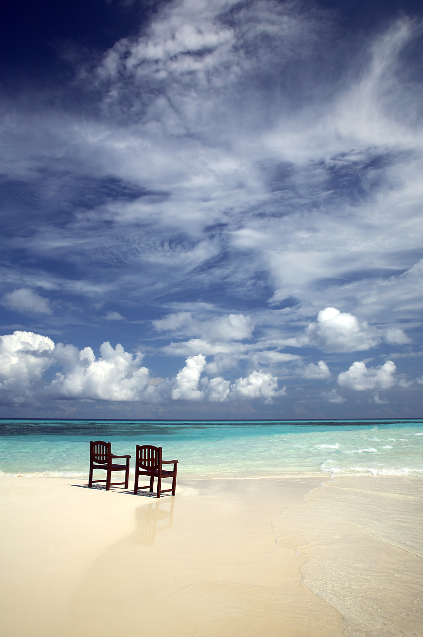 #080060-2 - Two Chairs on Beach, Kuredu, Maldives