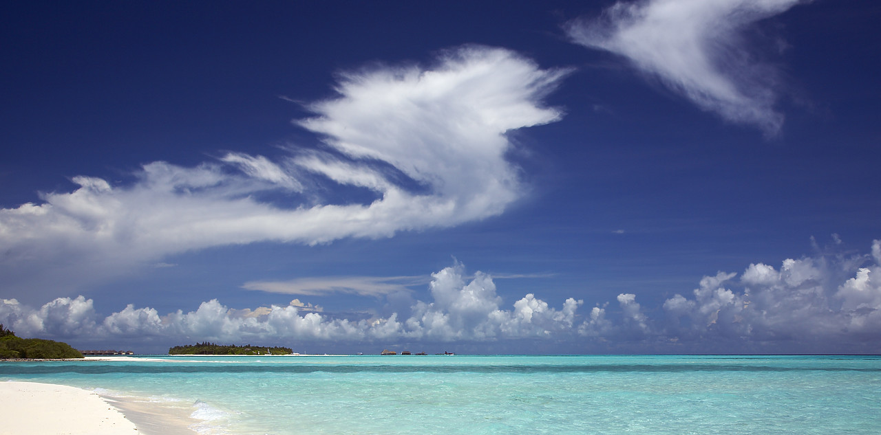 #080062-2 - Cloudscape over Turquiose Sea, Maldives