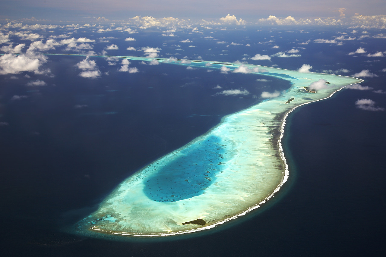 #080069-1 - Aerial View over Maldives, Indian Ocean