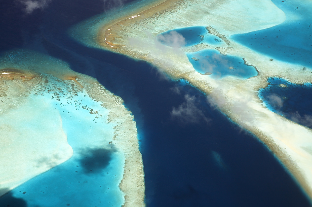 #080072-1 - Aerial View over Maldives, Indian Ocean