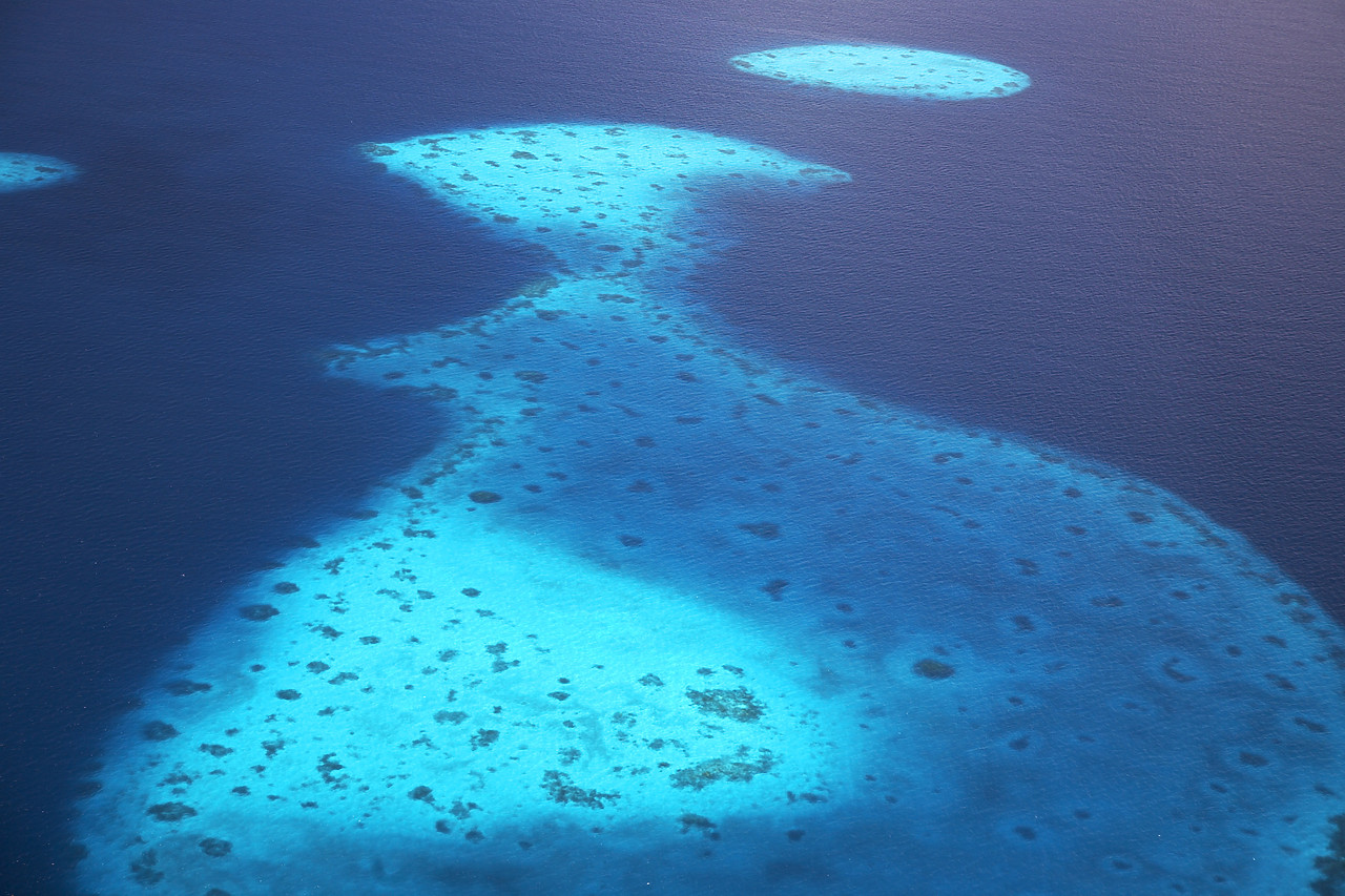 #080073-1 - Aerial View over Maldives, Indian Ocean