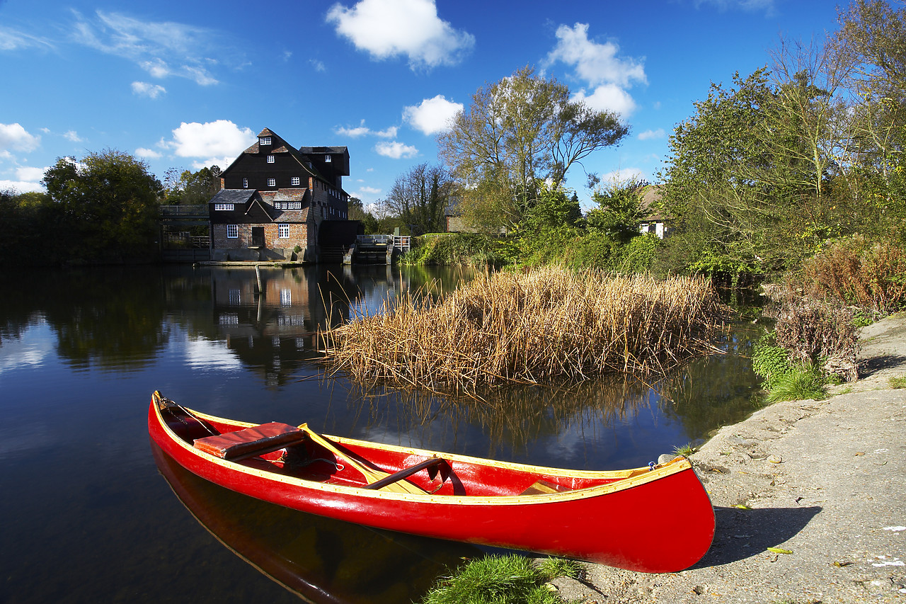 #080263-1 - Red Canoe & Houghton Mill, Houghton, Cambridgeshire, England