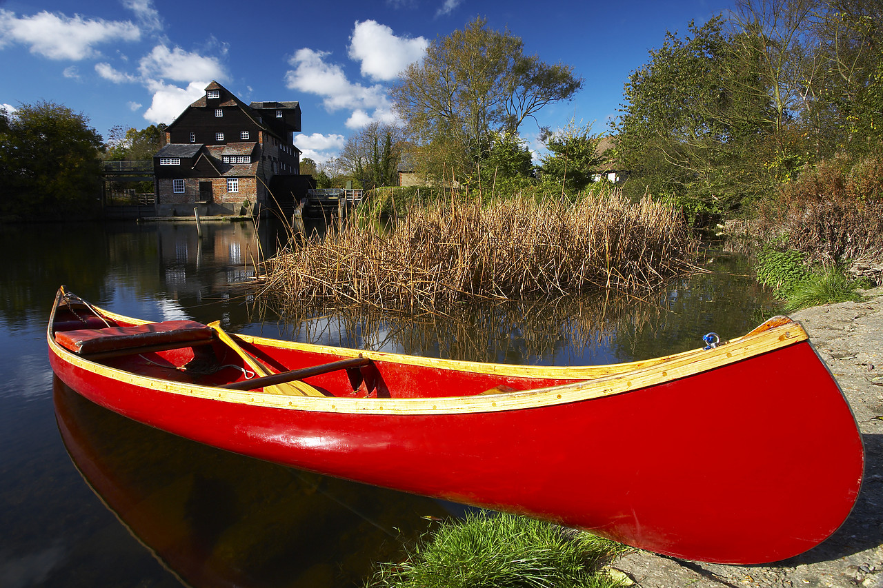 #080264-1 - Red Canoe & Houghton Mill, Houghton, Cambridgeshire, England