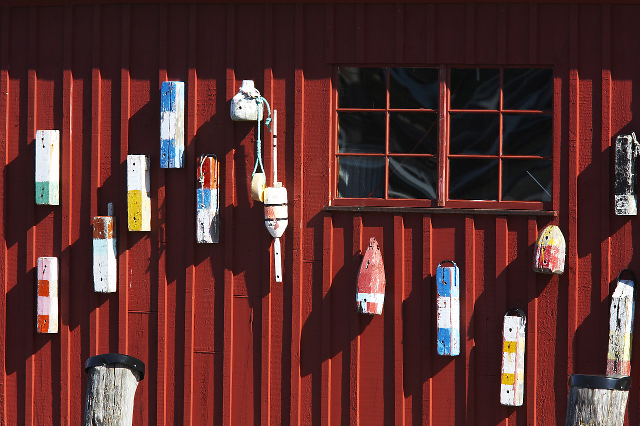 #080271-1 - Colourful Bouys on Motif No. 1, Rockport,  Massachusetts, USA