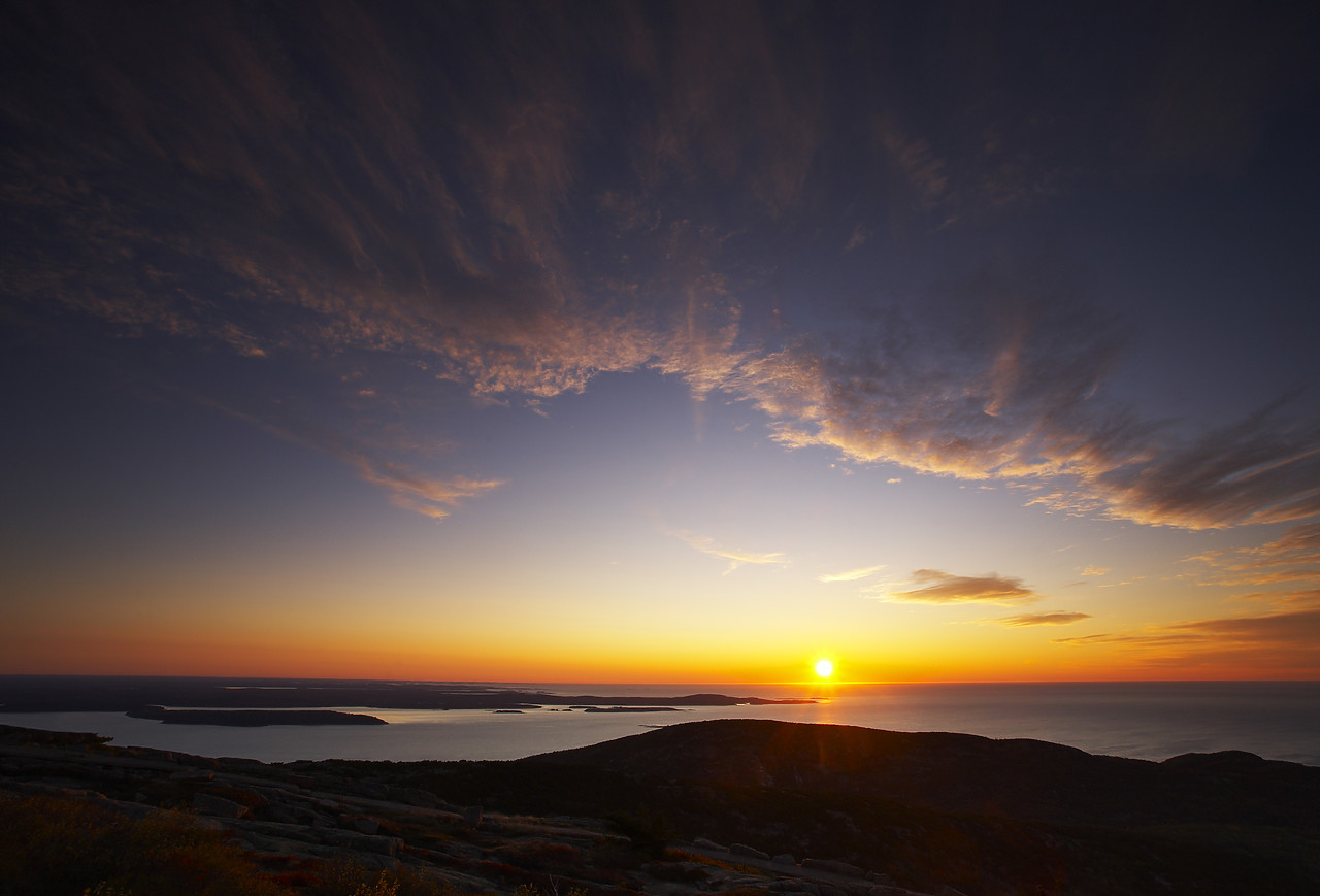 #080287-1 - Sunrise from Cadillac Mountain, Acadia National Park, Maine, USA