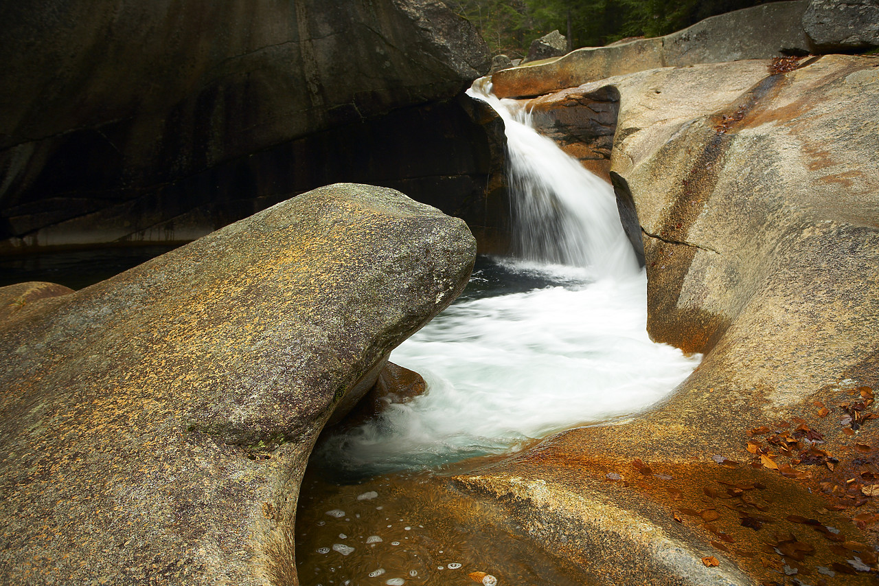 #080325-1 - The Basin Waterfalls, Franconia Notch, New Hampshire, USA