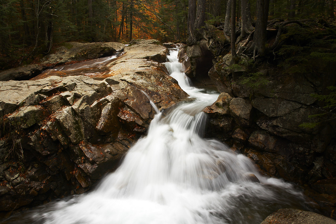 #080326-1 - The Basin Waterfalls, Franconia Notch, New Hampshire, USA