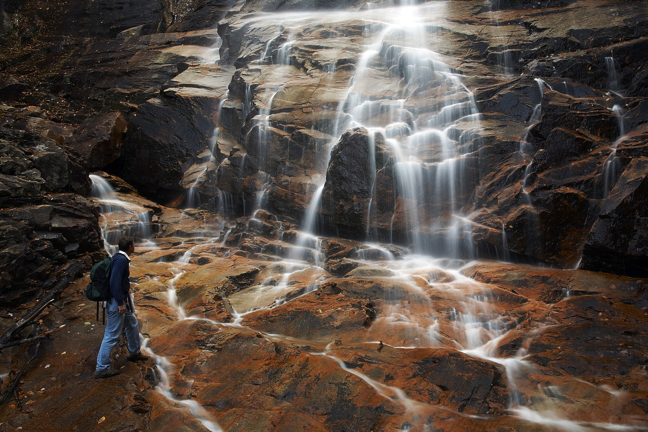 #080336-1 - Person at Arethusa Falls, Crawford Notch, New Hampshire, USA