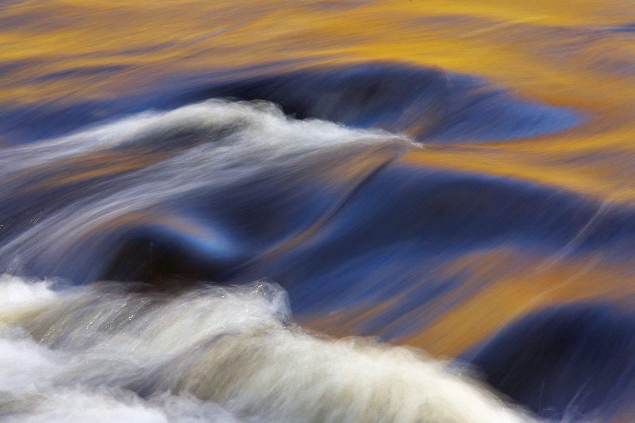 #080365-1 - Autumn Reflections in Flowing Water, Vermont, USA