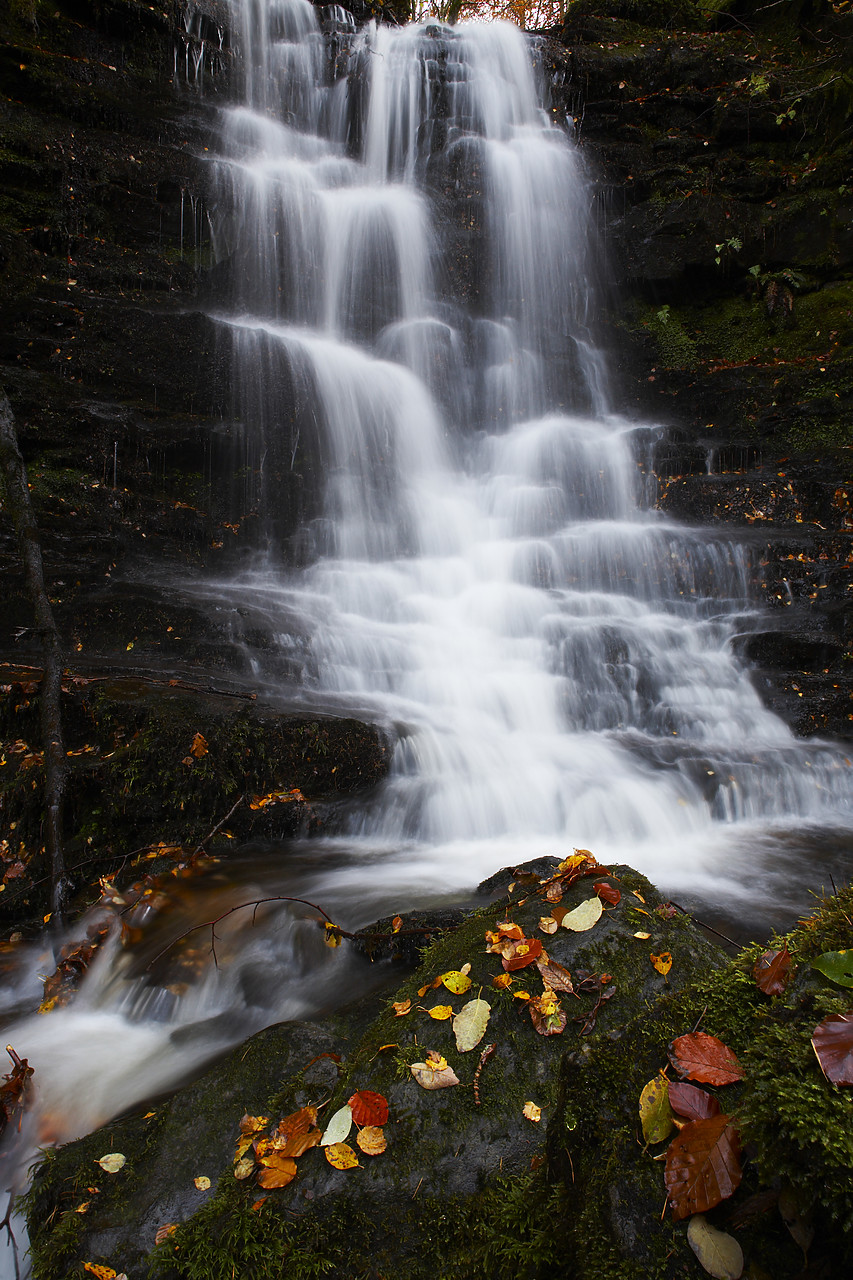 #080466-2 - Cascading Waterfall, Birks of Aberfeldy, Tayside Region, Scotland