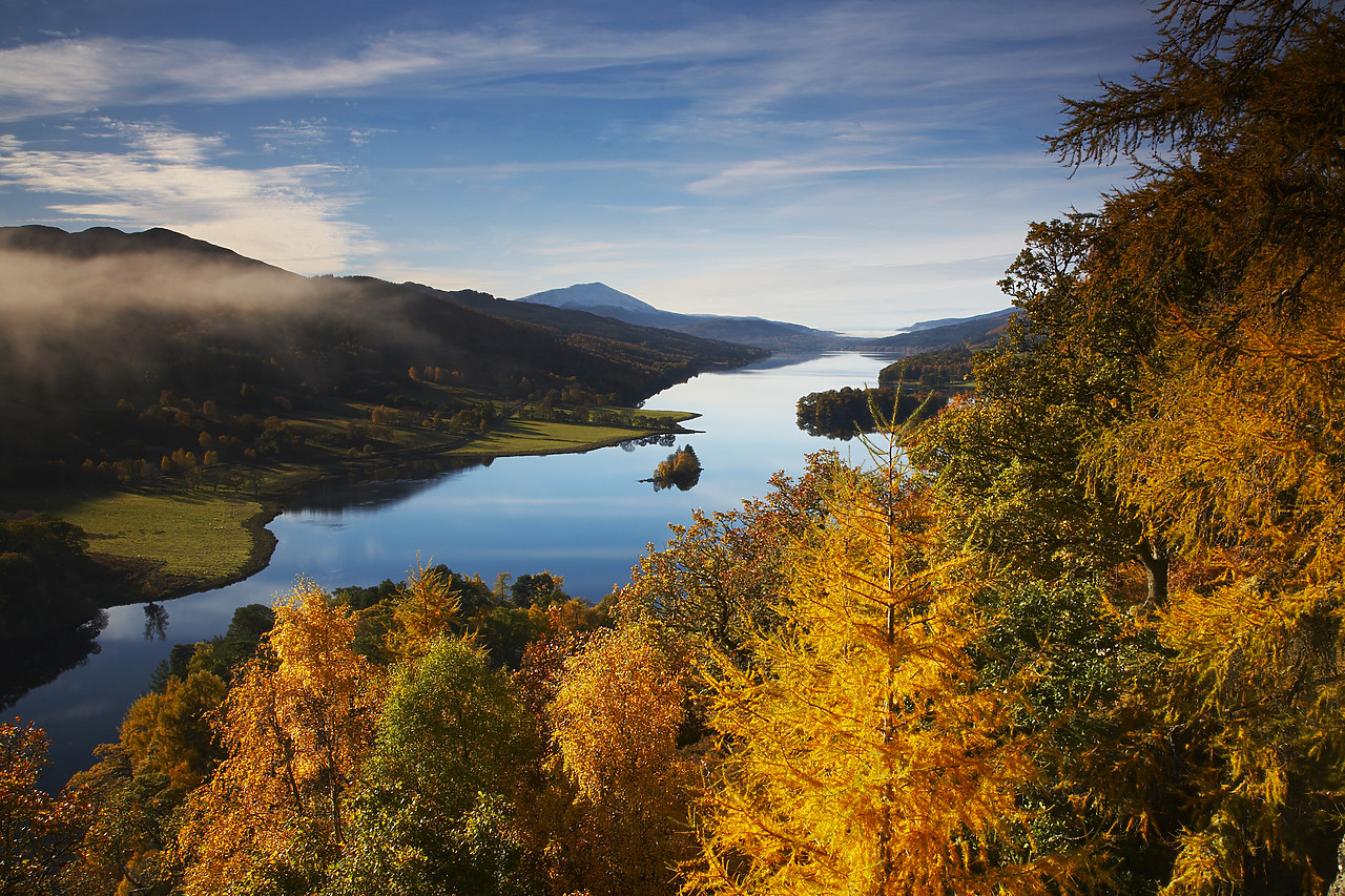 #080472-1 - Queen's View in Autumn, near Pitlochry, Perthshire, Tayside Region, Scotland