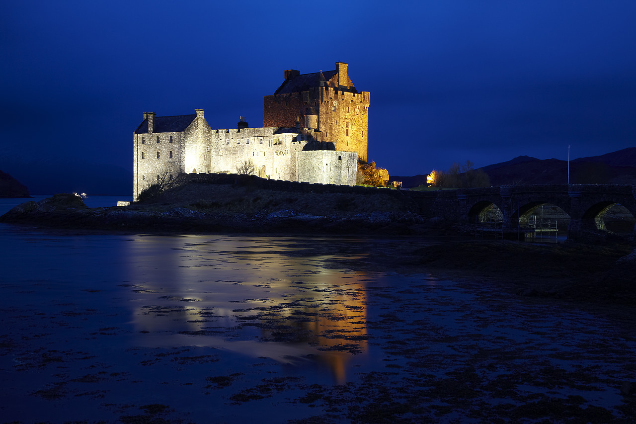 #090005-1 - Eilean Donan Castle at Night, Dornie, Highland Region, Scotland