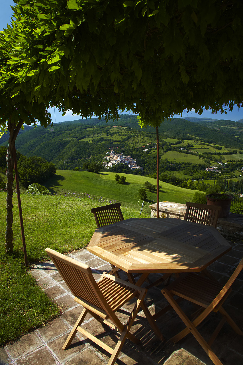 #090106-2 - Terrace View over Preci, Valnerina, Umbria, Italy