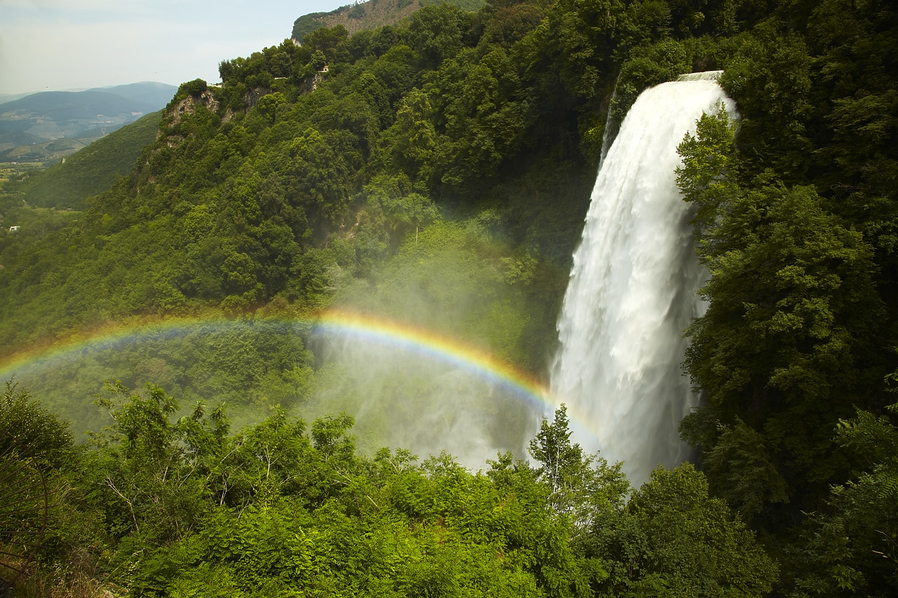 #090133-1 -  	Cascata Della Marmore & Rainbow, Terni, Umbria, Italy