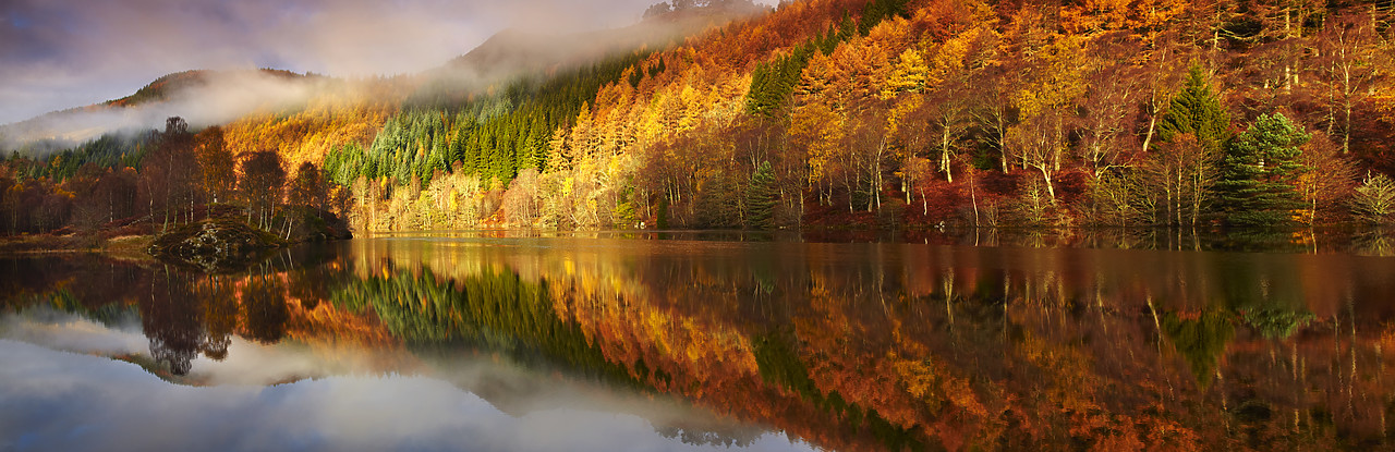 #090233-1 - Loch Tummel Reflections in Autumn, Tayside Region, Scotland
