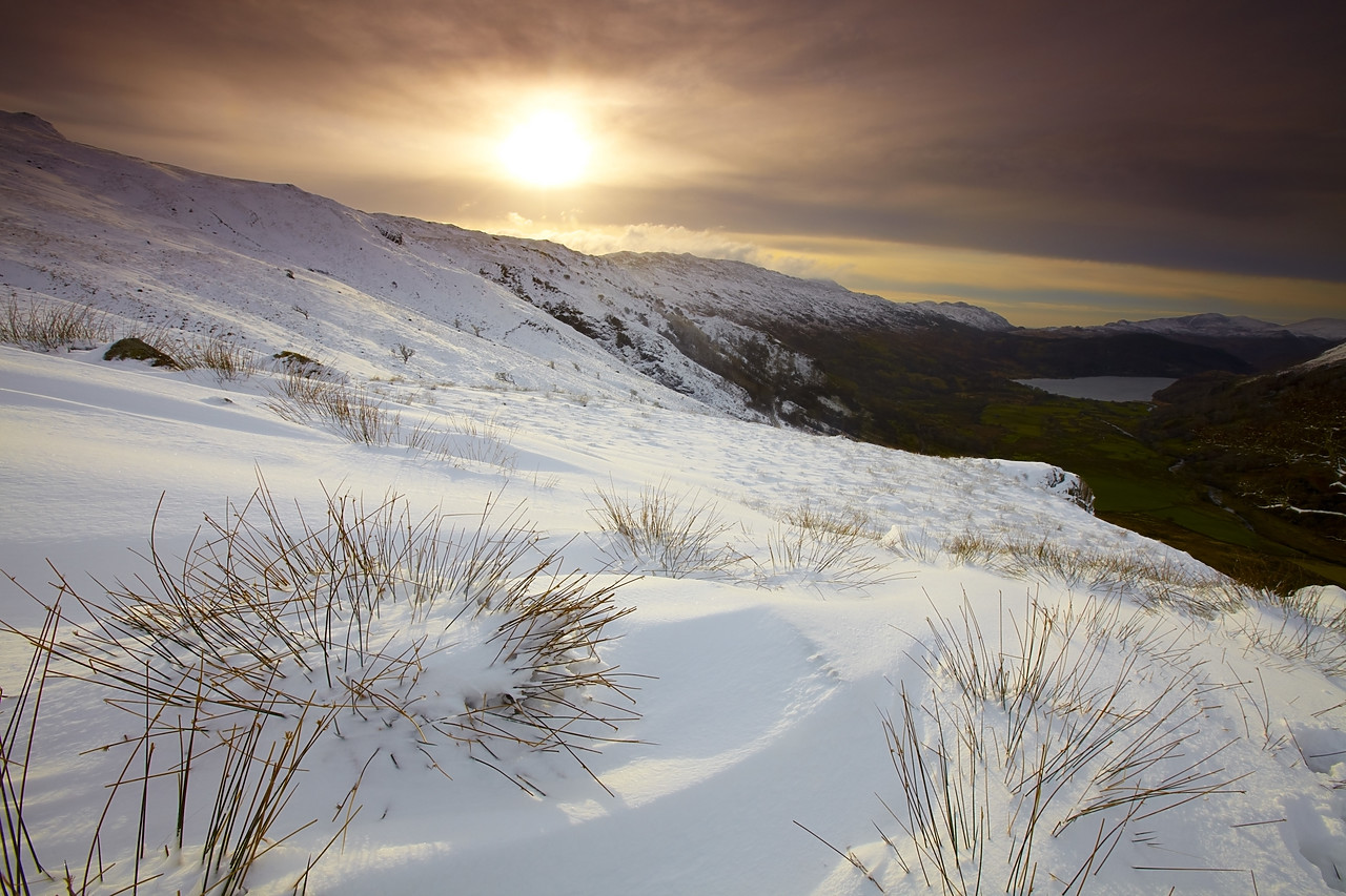 #100011-1 - Winter Sun in Snowdonia National Park, Gwynedd, Wales