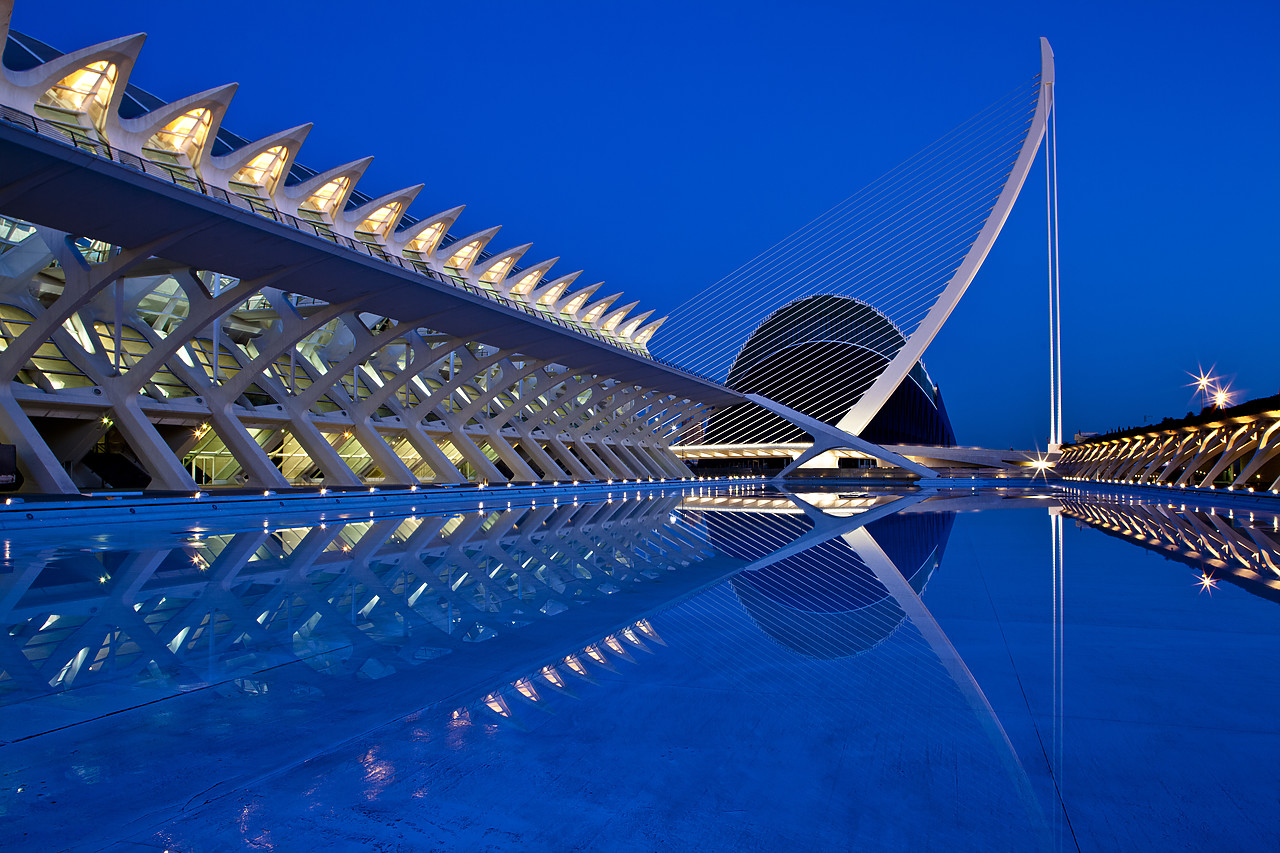 #100023-1 - City of Arts & Sciences at Night, Valencia, Spain