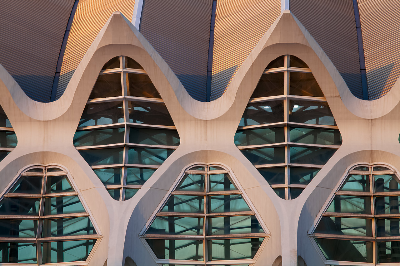 #100035-1 - Architectural Detail, City of Arts & Sciences, Valencia, Spain