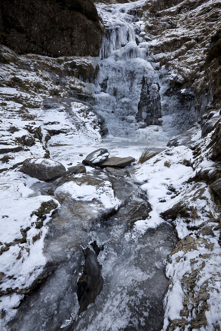 #100059-1 - Frozen Waterfall, Lake District National Park, Cumbria, England