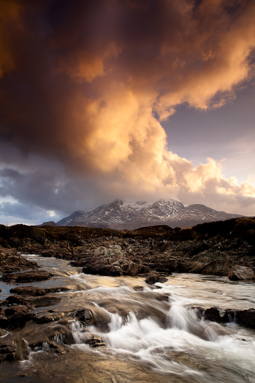 #100135-2 - Sky at Sunset over the Cuillin Hills, Sligachan, Isle of Skye, Highland Region, Scotland