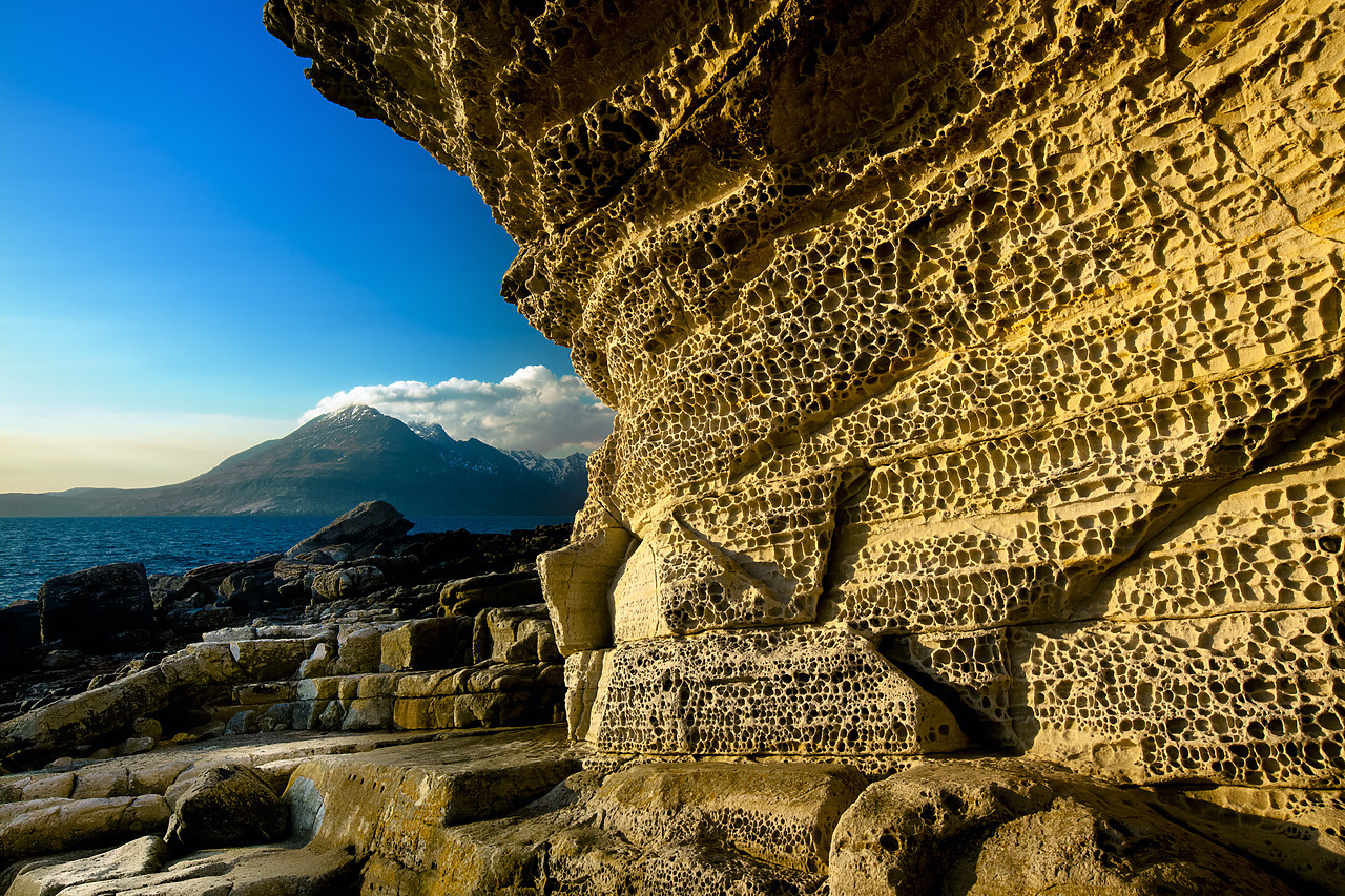 #100145-1 - Eroded Cliffs at Elgol, Isle of Skye, Highland Region, Scotland