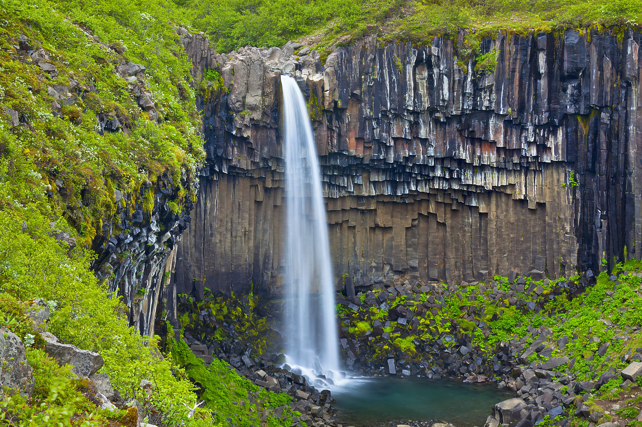 #100266-1 - Svartifoss Waterfall, Skaftafell National Park, Iceland