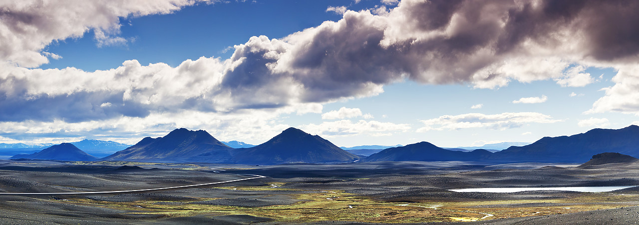 #100274-1 - Road Through Barren Landscape, Northern Iceland