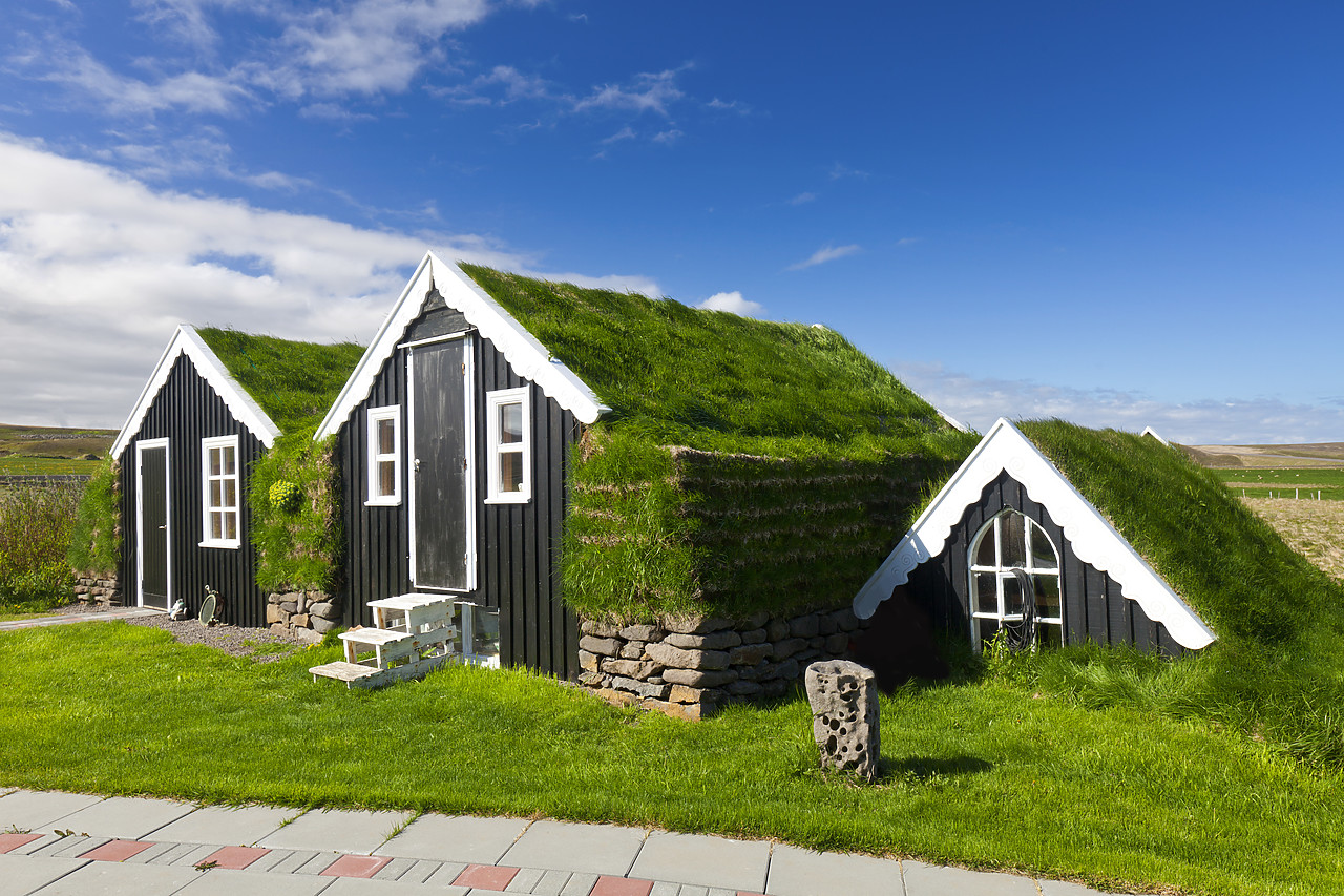 #100279-1 - Traditional Grass Roof Houses. Iceland