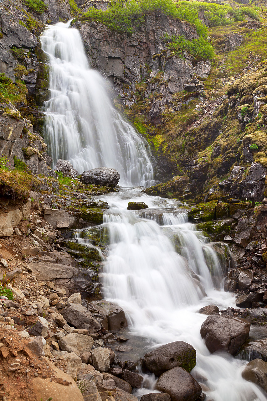 #100288-1 - Cascading Waterfall, Iceland