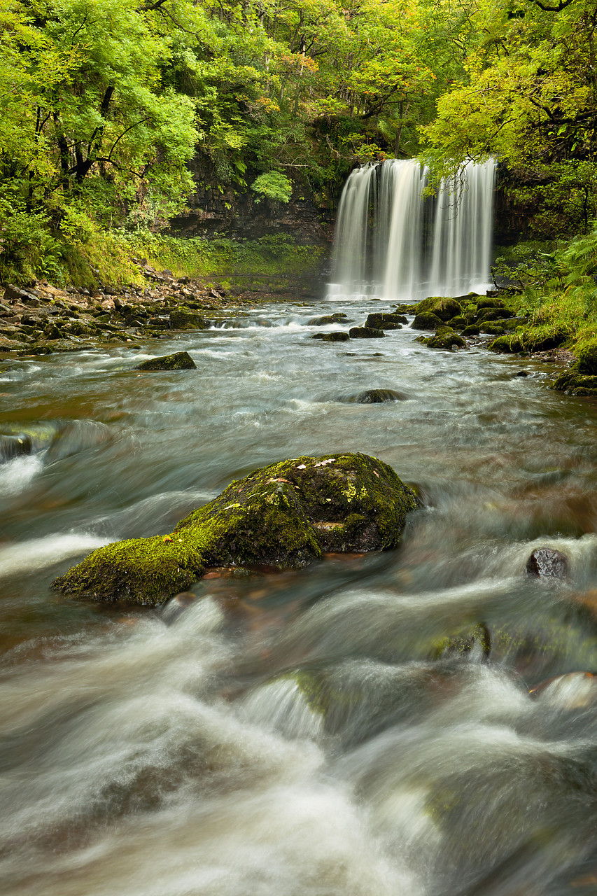 #100373-2 - Sgwd yr Eira Waterfall, River Hepste, Ystradfellte, Brecon Beacons National Park, Wales