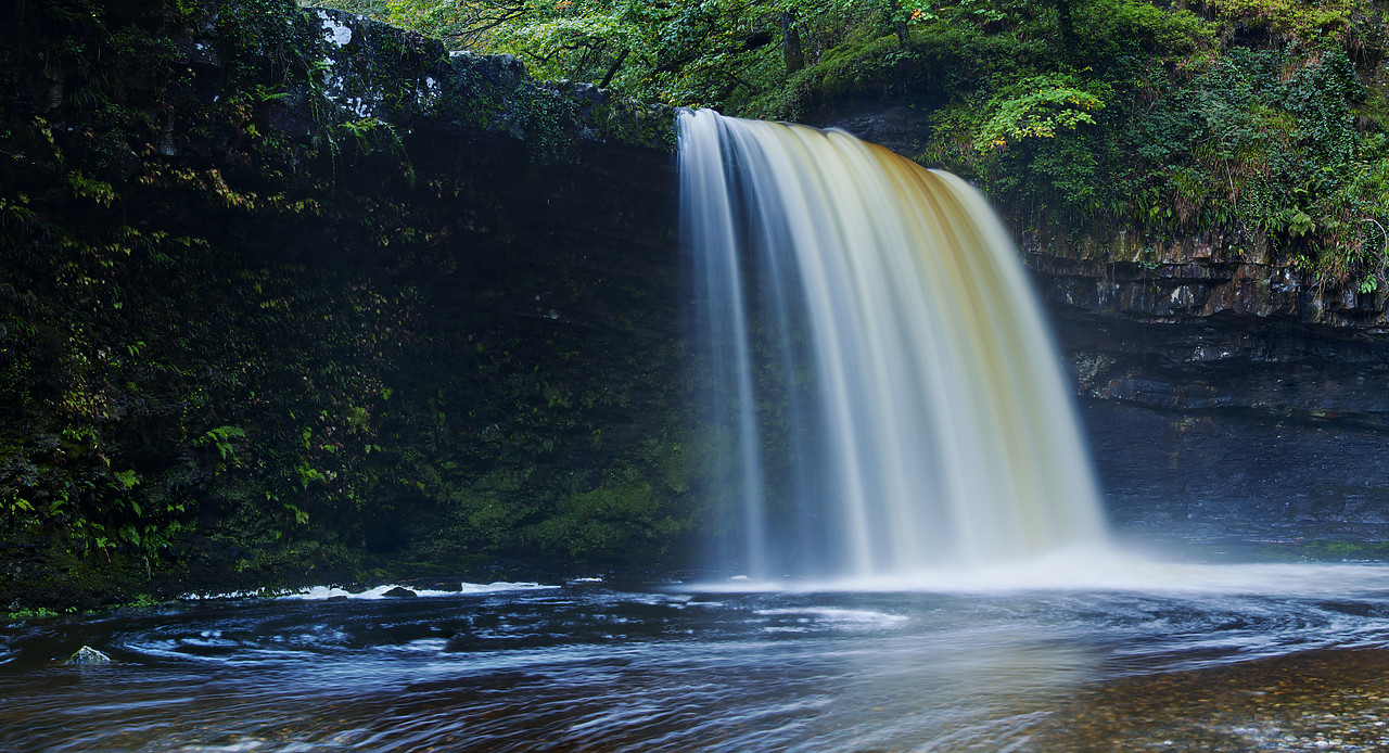 #100387-1 - Sgwd Gwladus or Lady Falls, Afon Pyrddin River, near Pontneddfechan, Breacon Beacon National Park, Wales