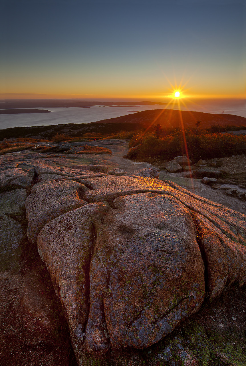 #100434-1 - Cadillac Mountain at Sunrise, Acadia National Park, Maine, USA