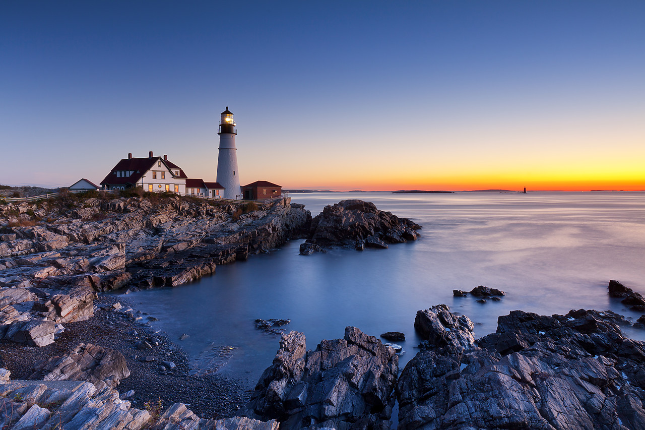 #100459-1 - Portland Head LIghthouse at Sunrise, Cape Elizabeth, Maine