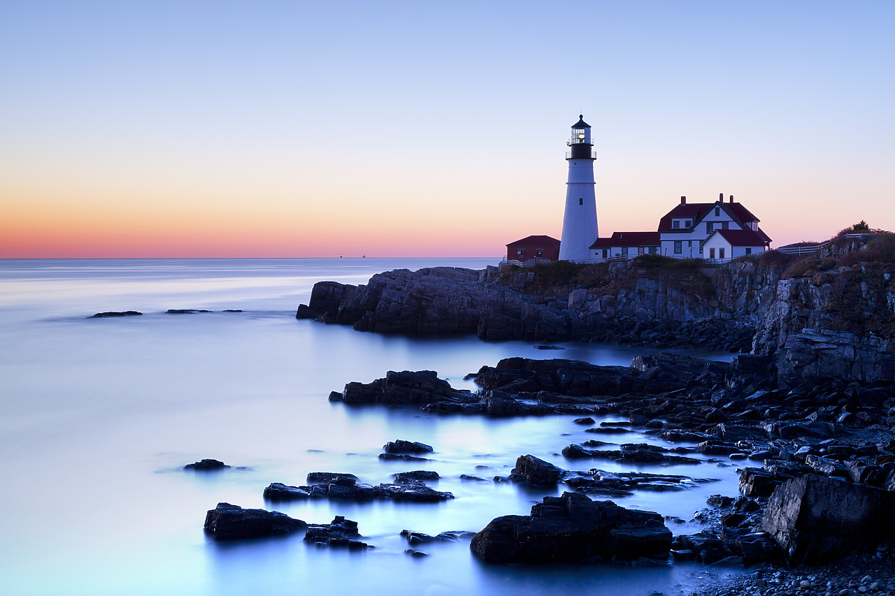 #100460-1 - Portland Head LIghthouse at Sunrise, Cape Elizabeth, Maine