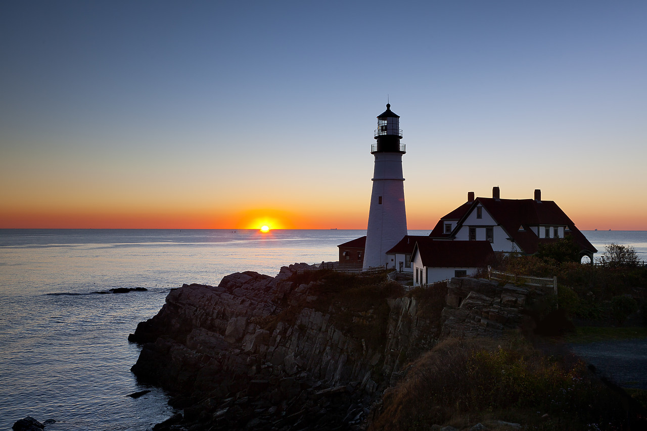 #100461-1 - Portland Head LIghthouse at Sunrise, Cape Elizabeth, Maine